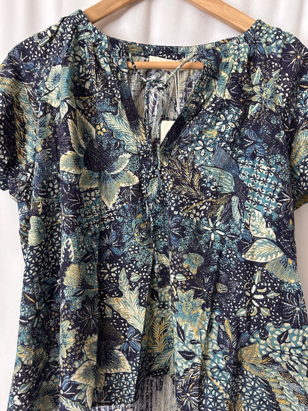 Ulla Johnson NWT Issa Portofino Short Sleeve Tunic Top Blouse Shirt **Size 6** - Picture 8 of 10